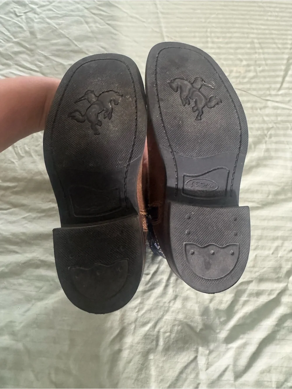 J.B. Dillon Brown and Navy Kids Western Boots